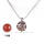 Fashion Jewelry Agate Natural Stone Chakras Carnelian Pendant Necklace with Sliver Chain